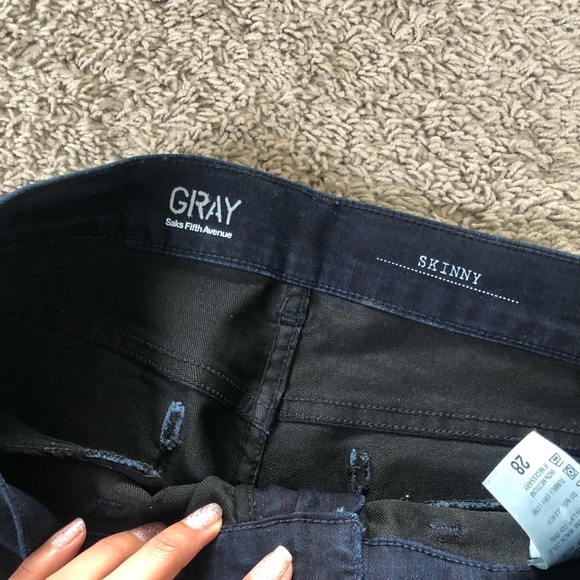 GRAY Saks 5th Avenue skinny jeans - Picture 1 of 6